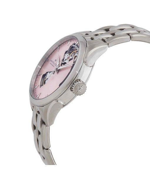 Hamilton Jazzmaster Edelstahl Rosa Open Heart Zifferblatt Automatik H32215170 Damenuhr