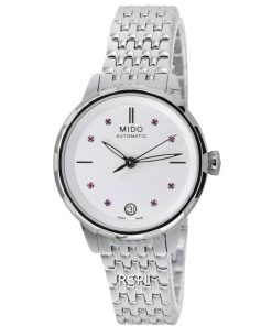 Mido Rainflower Crystal Accents White Dial Automatic M043.207.11.011.00 M0432071101100 Damenuhr