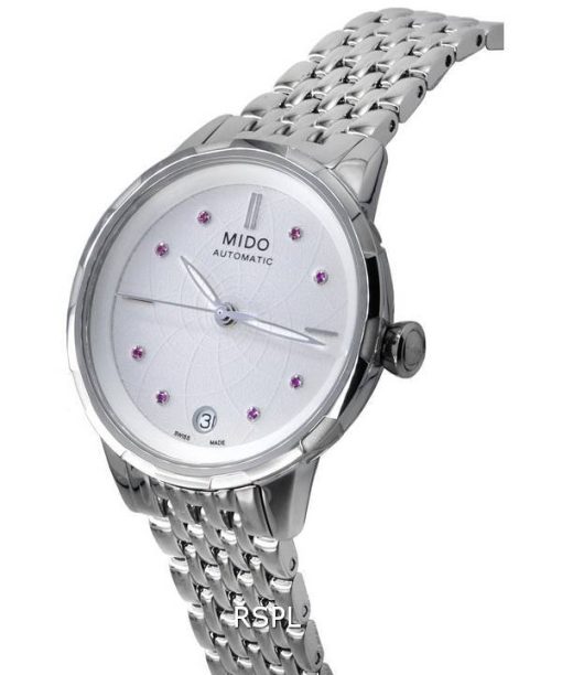 Mido Rainflower Crystal Accents White Dial Automatic M043.207.11.011.00 M0432071101100 Damenuhr