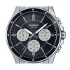 Casio Standard Analog ionenplattierter Edelstahl schwarzes Zifferblatt Quarz MTP-1374D-1A3V Herrenuhr