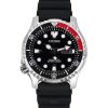 Citizen Promaster Marine Gummiarmband schwarzes Zifferblatt automatische Taucheruhr NY0085-19E 200M Herrenuhr