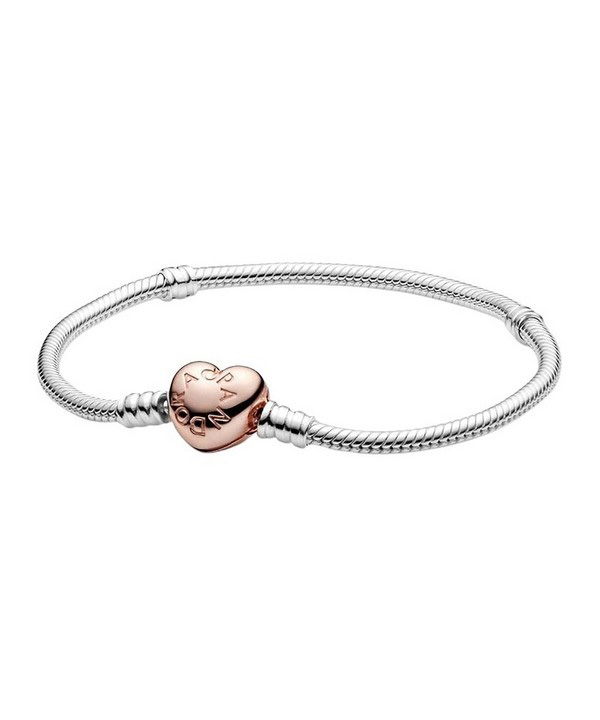 Pandora Moments Schlangenkettenarmband mit Herzverschluss 580719-17 für Damen