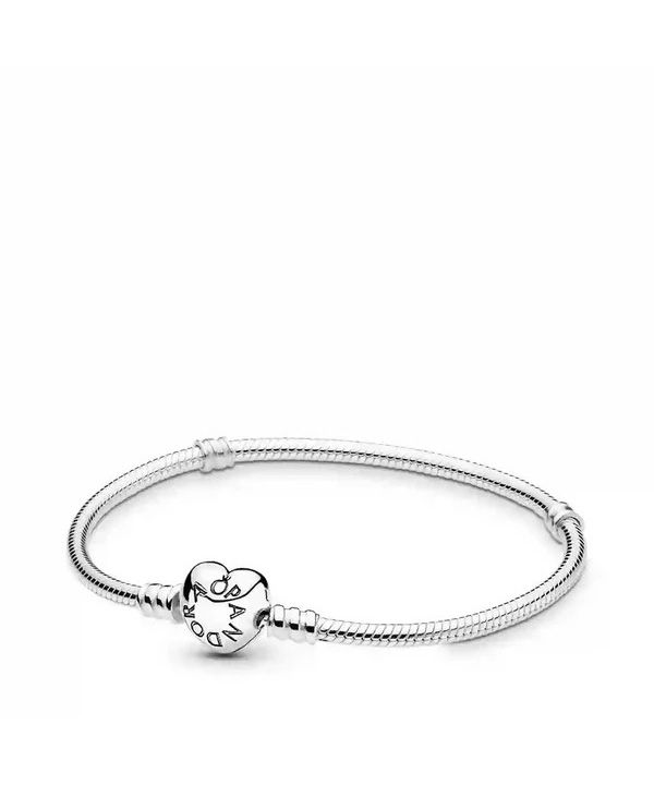 Pandora Moments Schlangenkettenarmband mit Herzverschluss 590719-21 für Damen