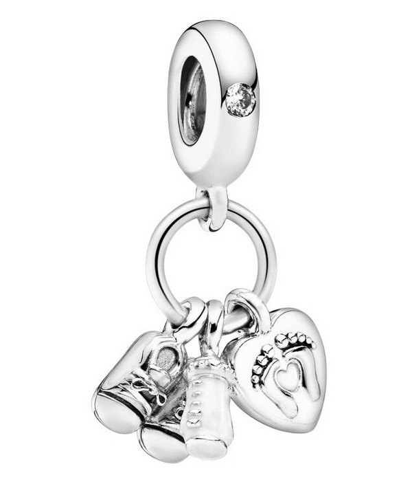 Pandora Babyflasche und Schuhe Anhänger Charm 798106CZ für Damen