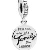 Pandora Friends Are Family Charm-Anhänger mit schwarzer Emaille 798124EN16 für Damen