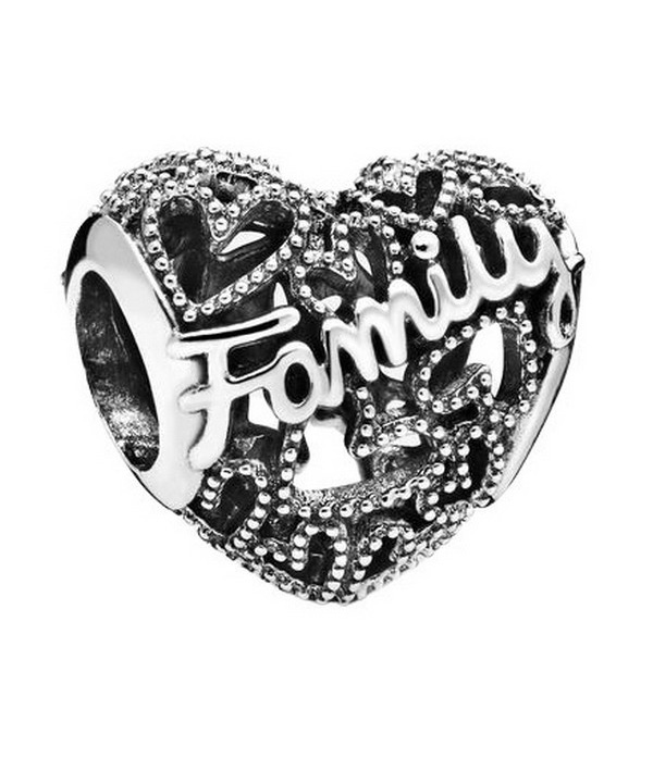 Pandora Familienherz Sterling Silber Charm 798571C00 für Damen