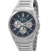 Seiko Sport Chronograph Edelstahl Blaues Zifferblatt Quarz SSB453P1 100M Herrenuhr