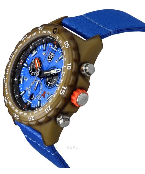 Luminox Bear Grylls Survival Master ECO Tide Chronograph blaues Zifferblatt Quarz Taucheruhr XB.3743.ECO 200M Herrenuhr