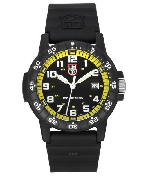 Luminox Leatherback Sea Turtle Giant Polyurethane Strap Schwarzes Zifferblatt Quarz XS.0325 100M Herrenuhr