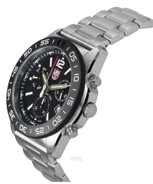 Luminox Pacific Diver Chronograph Edelstahl schwarzes Zifferblatt Quarz XS.3142 200M Herrenuhr