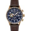 AVI-8 Hawker Hurricane Classic Chronograph Lederarmband Admiral Blaues Zifferblatt Quarz AV-4011-0O Herrenuhr