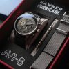 AVI-8 Hawker Hurricane Classic Chronograph Carbonfaser schwarzes Zifferblatt Quarz AV-4011-0W Herrenuhr mit extra Armband