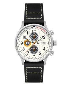 AVI-8 Hawker Hurricane Classic Chronograph Imperial War Museums Edition weißes Zifferblatt Quarz AV-4011-1E Herrenuhr