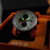 AVI-8 Hawker Hurricane Classic Chronograph Imperial War Museums Edition weißes Zifferblatt Quarz AV-4011-1E Herrenuhr