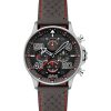 AVI-8 Hawker Typhoon Coningham Chronograph Lederarmband schwarzes Zifferblatt Quarz AV-4093-0A Herrenuhr