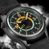 AVI-8 Flyboy Wingman Worldtimer GMT Tropical Grey Dial Automatik AV-4120-04 Herrenuhr mit extra Armband