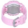 Casio Baby-G Analog-Digital-Armband aus rosa Harz mit rosa Zifferblatt und Quarz BA-110YK-4A 100M Damenuhr