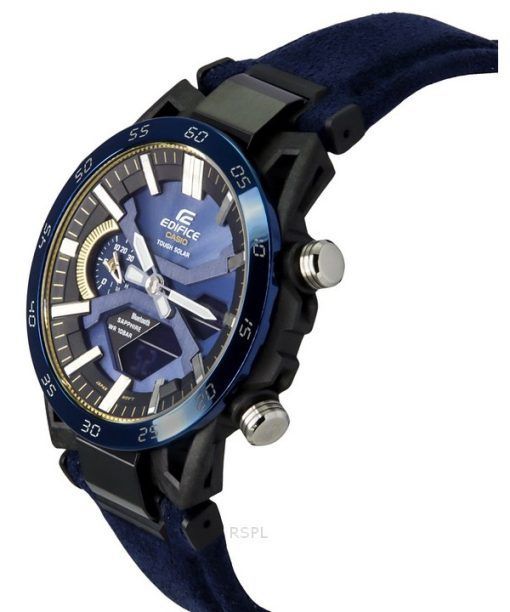 Casio Edifice Sospensione 50. Jahrestag Limited Edition blaues Zifferblatt robuste Solar ECB-2000SS-2A 100M Herrenuhr