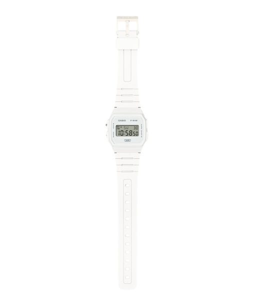 Casio Pop Digital Bio-basiertes weißes Harzarmband Quarz F-91WB-7A 100M Unisex-Armbanduhr