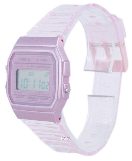 Casio Jugend Pink Resin Digital F-91WS-4 F91WS-4 Unisex Uhr