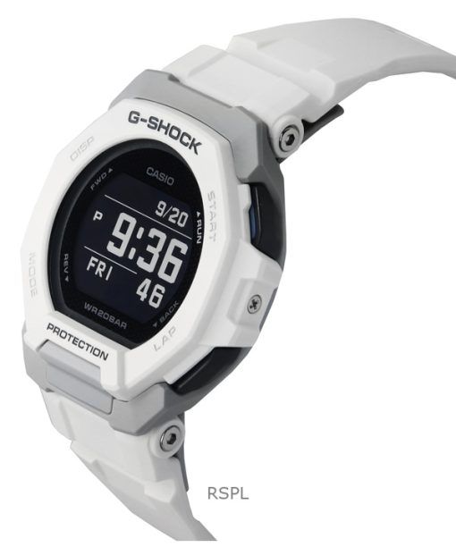 Casio G-Shock G-Squad Digital Smartphone Link Weißes biobasiertes Harzquarz GBD-300-7 200M Herrenuhr