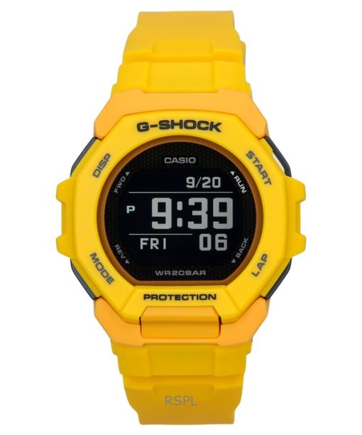 Casio G-Shock G-Squad Digital Smartphone Link Gelb Biobasiertes Harzquarz GBD-300-9 200M Herrenuhr