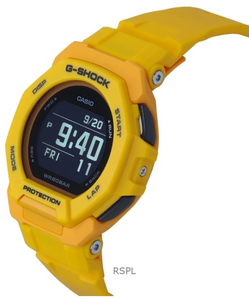 Casio G-Shock G-Squad Digital Smartphone Link Gelb Biobasiertes Harzquarz GBD-300-9 200M Herrenuhr