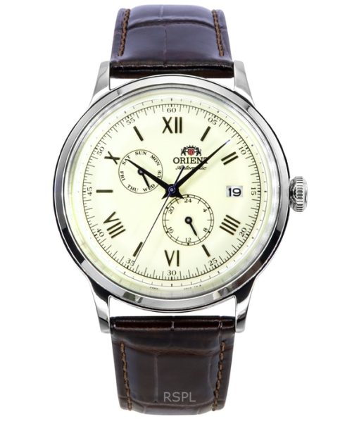 Orient Classic Bambino Version 8 Lederarmband beiges Zifferblatt Automatik RA-AK0702Y Herrenuhr