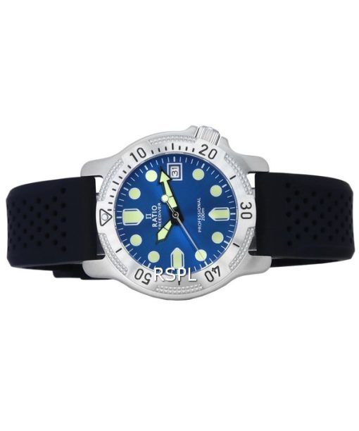 Ratio FreeDiver Professional Sapphire Blue Sunray Dial Quarz RTF023 200M Herrenuhr