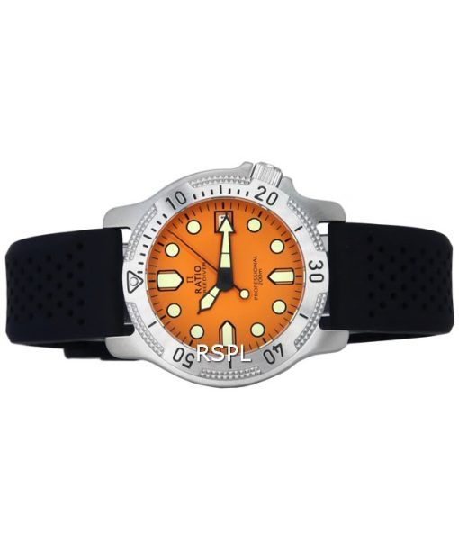 Ratio FreeDiver Professional Sapphire Orange Zifferblatt Quarz RTF025 200M Herrenuhr