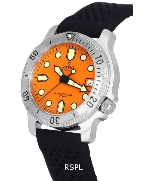 Ratio FreeDiver Professional Sapphire Orange Zifferblatt Quarz RTF025 200M Herrenuhr