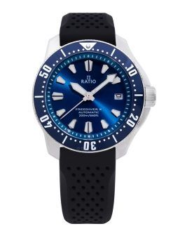 Ratio FreeDiver X Ozeanblau mit blauer Keramikeinlage Automatik RTX003 200M Herrenuhr