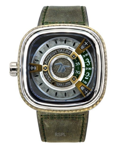 Sevenfriday M-Serie NFC-fähiges Lederarmband braunes Zifferblatt Automatik M2/05 SF-M2-05 Herrenuhr