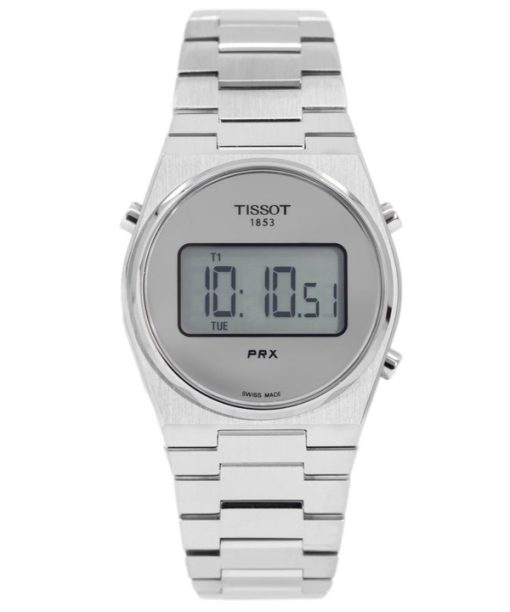 Tissot T-Classic PRX Digital Edelstahl Silber Spiegel Zifferblatt Quarz T137.263.11.030.00 100M Unisex Uhr