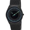 Überholte Skagen Grenen Solar Halo Midnight Edelstahlgewebe schwarzes Zifferblatt SKW6874 Herrenuhr