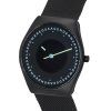 Überholte Skagen Grenen Solar Halo Midnight Edelstahlgewebe schwarzes Zifferblatt SKW6874 Herrenuhr