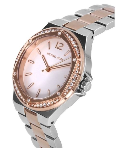 Generalüberholte Michael Kors Lennox Crystal Accents Quarz-Damenuhr MK6989 mit silbernem Zifferblatt