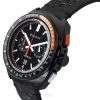 Bulova Racer Chronograph Lederarmband schwarzes Zifferblatt Quarz 98B428 100M Herrenuhr