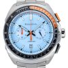 Bulova Racer Chronograph Edelstahl blaues Zifferblatt Quarz 98B432 100M Herrenuhr