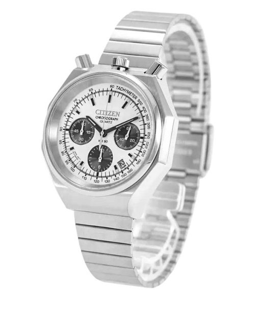 Citizen Tsuno Bull Head Chronograph Edelstahl Silber Zifferblatt Quarz AN3700-62A Herrenuhr