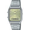 Casio Vintage Analog-Digital-Armbanduhr mit hellem Champagner-Zifferblatt, Quarz, AQ-230A-9AMQY, Unisex