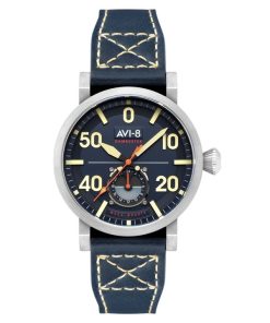 AVI-8 Dambuster Chadwick Meca-Quartz Kobaltblaues Lederarmband Blaues Zifferblatt AV-4113-01 Herrenuhr