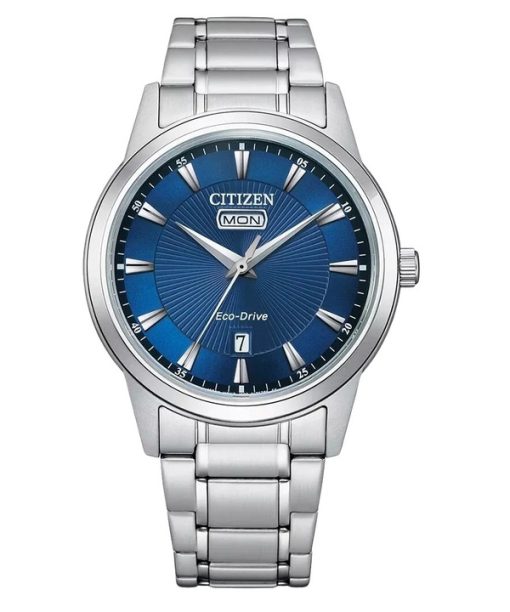 Citizen Eco-Drive Edelstahl blaues Zifferblatt AW0100-86L Herrenuhr