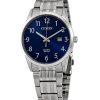 Citizen Edelstahl blaues Zifferblatt Quarz BI5000-52L Herrenuhr