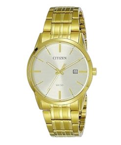 Citizen Herrenuhr mit goldfarbenem Edelstahl-Quarz-Zifferblatt und champagnerfarbenem Zifferblatt BI5002-57P