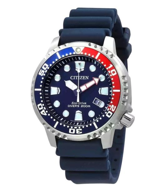 Citizen Promaster Dive Polyurethan-Armband blaues Zifferblatt Eco-Drive BN0168-06L 200M Herrenuhr