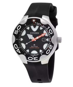 Citizen Promaster Dive Polyurethan-Armband schwarzes Zifferblatt Eco-Drive BN0230-04E 200M Herrenuhr