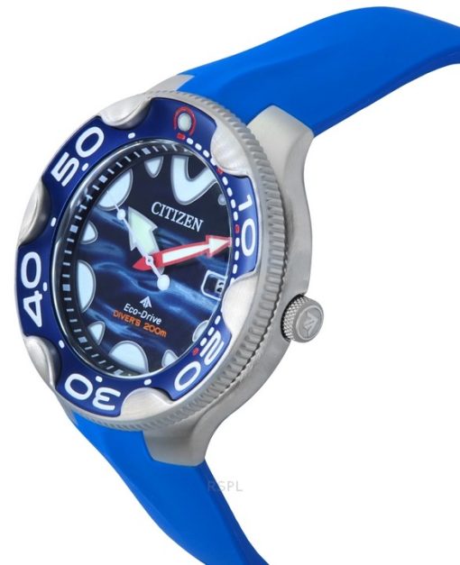 Citizen Promaster PU-Armband blaues Zifferblatt Eco-Drive Taucheruhr BN0238-02L 200M Herrenuhr