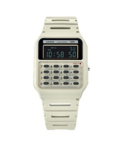 Casio POP Vintage-Taschenrechner, digital, grau, Armband aus biobasiertem Harz, Quarz, CA-53WB-8B, Unisex-Armbanduhr