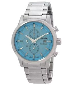 Citizen Chronograph Edelstahl Blaues Zifferblatt Eco-Drive CA0748-80L 100M Herrenuhr